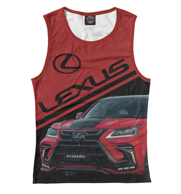 Женская майка с изображением Lexus цвета Белый