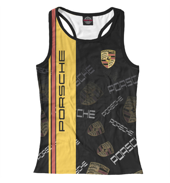 Женская майка-борцовка с изображением Porsche цвета Белый