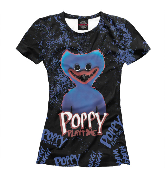 Женская футболка с изображением Poppy Playtime цвета Белый