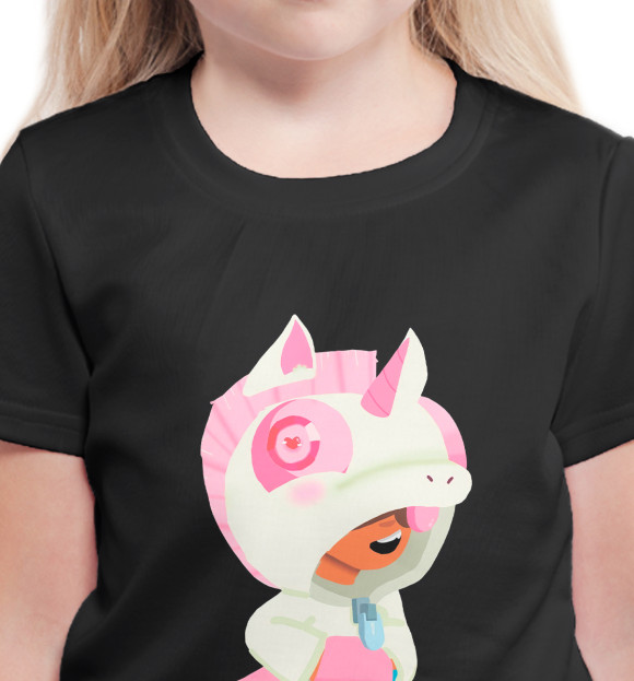 Футболка для девочек с изображением Brawl Stars UNICORN цвета Белый