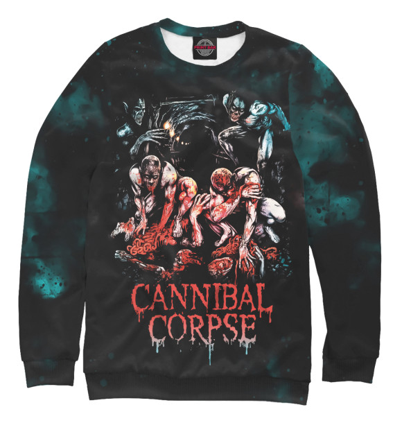 Свитшот для девочек с изображением Cannibal Corpse цвета Белый