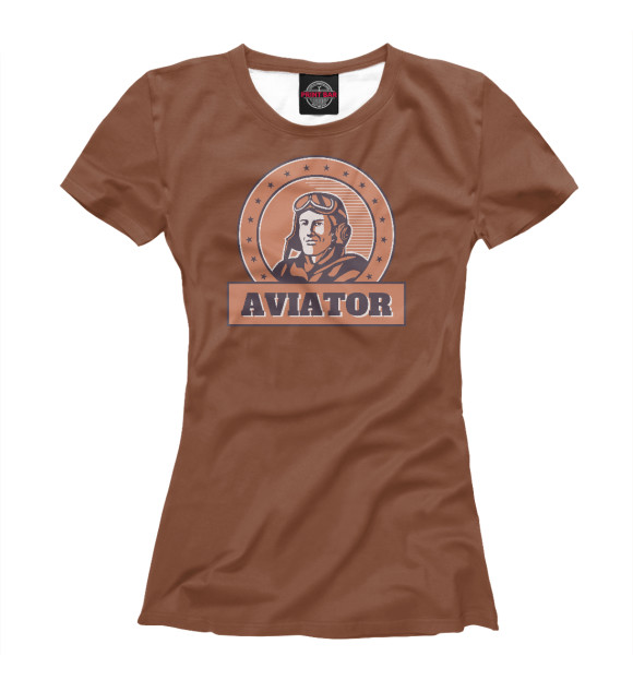 Женская футболка с изображением Aviator цвета Белый