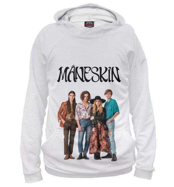Женское худи с изображением Maneskin цвета Белый