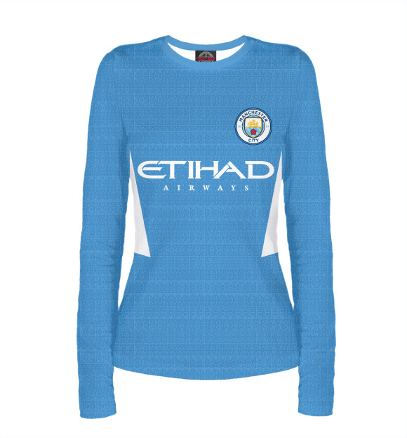 Женский лонгслив с изображением Man City форма цвета Белый