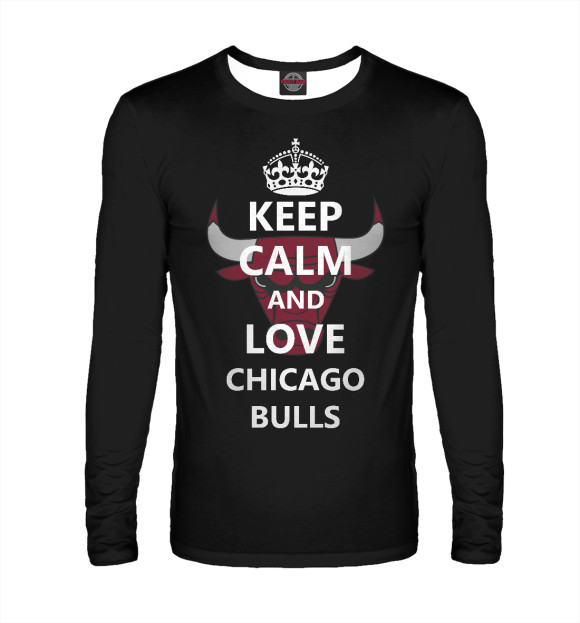 Мужской лонгслив с изображением Chicago Bulls цвета Белый