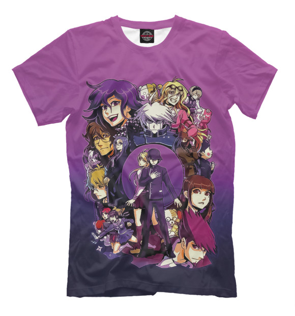 Мужская футболка с изображением Danganronpa цвета Белый