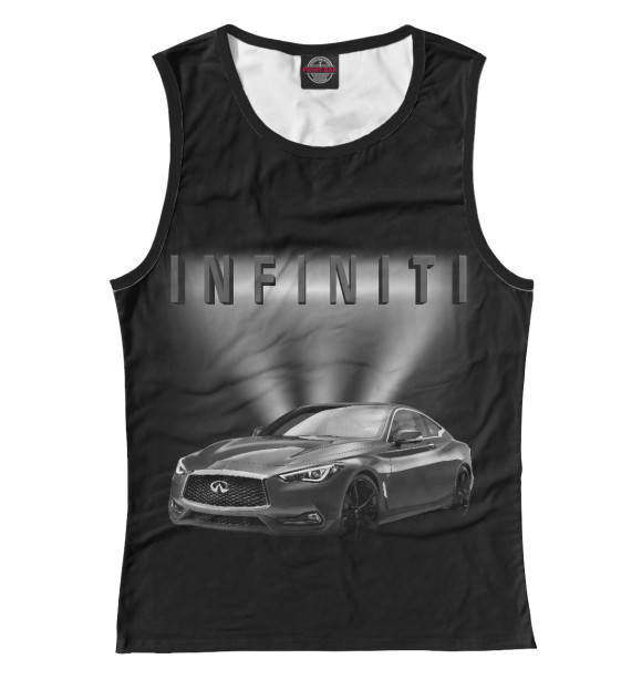 Майка для девочки с изображением Infiniti цвета Белый