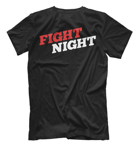 Мужская футболка с изображением Fight Night цвета Белый