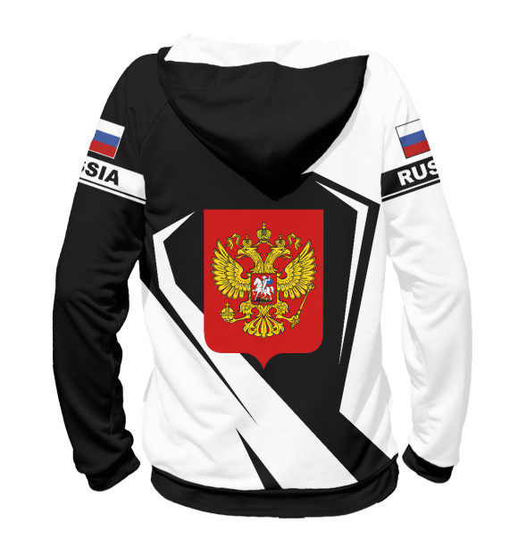 Худи для мальчика с изображением Russia герб цвета Белый