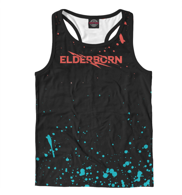 Мужская майка-борцовка с притом ELDERBORN цвета Белый Мужская майка-борцовка с изображением ELDERBORN цвета Белый