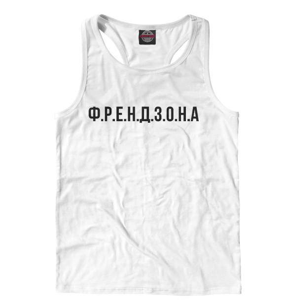 Мужская майка-борцовка с изображением ФРЕНДЗОНА цвета Белый