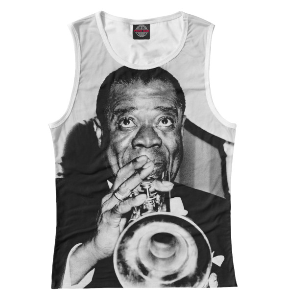 Майка для девочки с изображением Lui armstrong цвета Белый