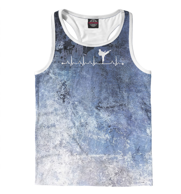 Мужская майка-борцовка с изображением Karate Lovers цвета Белый