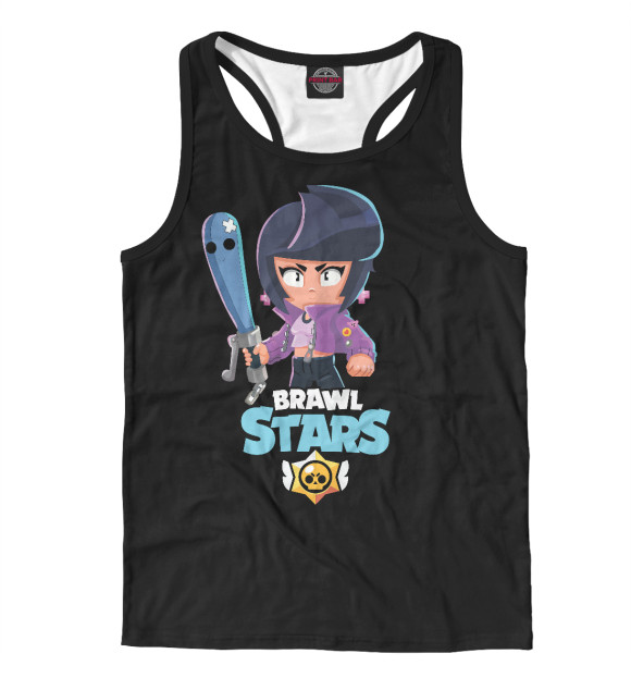 Мужская майка-борцовка с изображением Brawl Stars BIBI цвета Белый