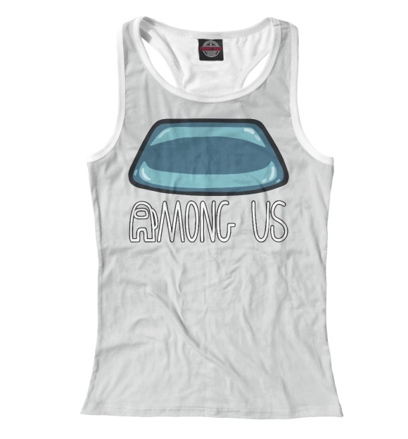 Женская майка-борцовка с изображением Among Us цвета Белый