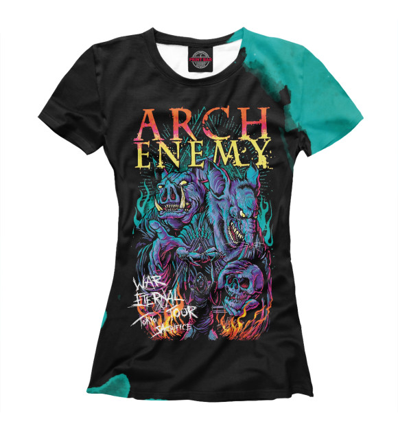 Женская футболка с изображением Arch Enemy цвета Белый