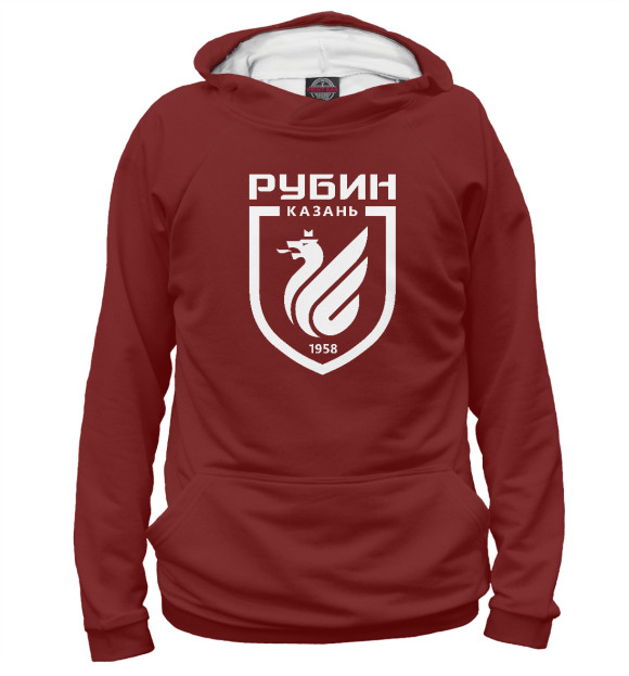 Женское худи с изображением ФК Рубин цвета Белый