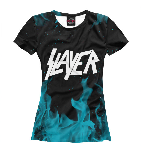 Футболка для девочек с изображением Slayer цвета Белый
