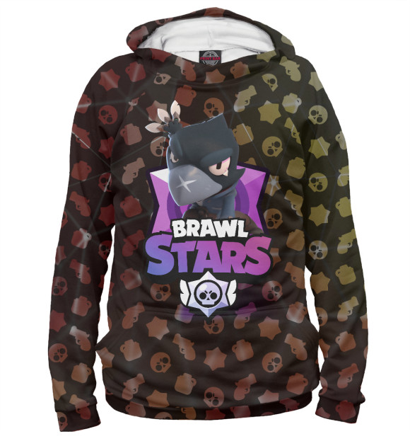 Женское худи с изображением Brawl Stars Crow цвета Белый
