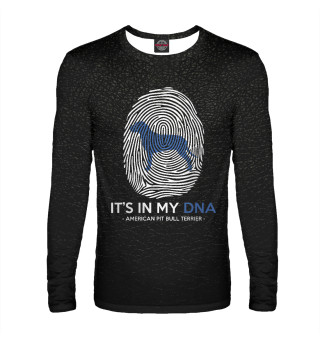 Мужской лонгслив It's my DNA Pit Bull Terrie