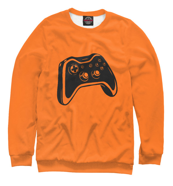 Женский свитшот с изображением Game controller цвета Белый