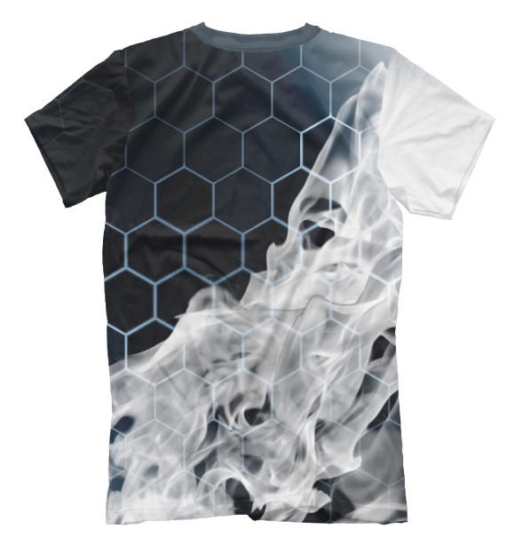Мужская футболка с изображением Лексус - Пламя цвета Белый