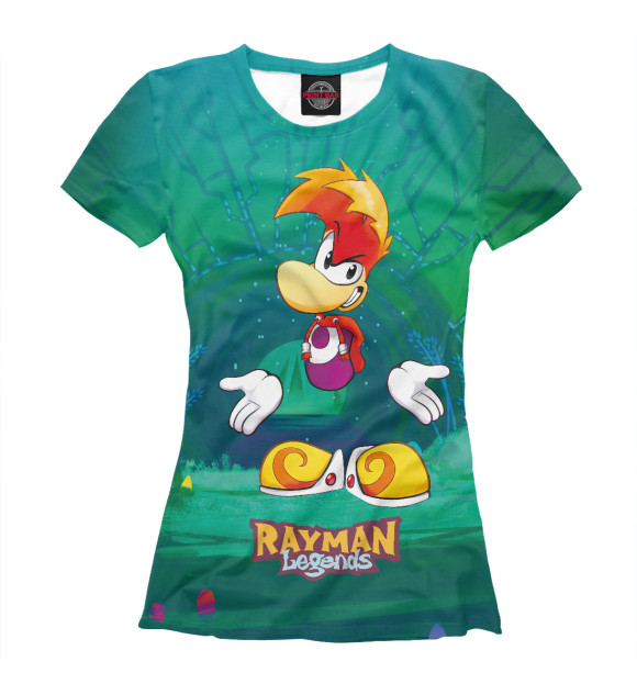 Женская футболка с изображением Rayman цвета Белый