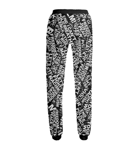 Женские спортивные штаны с изображением Black Lives Matter цвета Белый