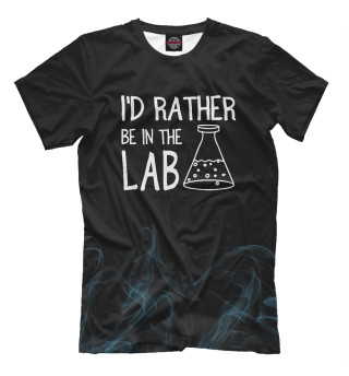 Мужская футболка I'd Be In The Lab