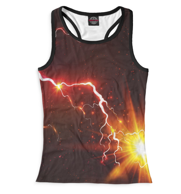 Женская майка-борцовка с изображением Рассеивание цвета Белый