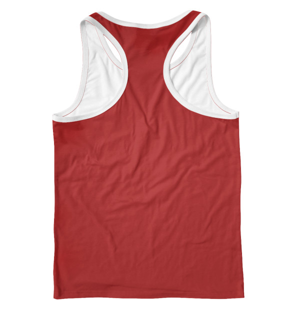 Мужская майка-борцовка с изображением Барабанщик цвета Белый