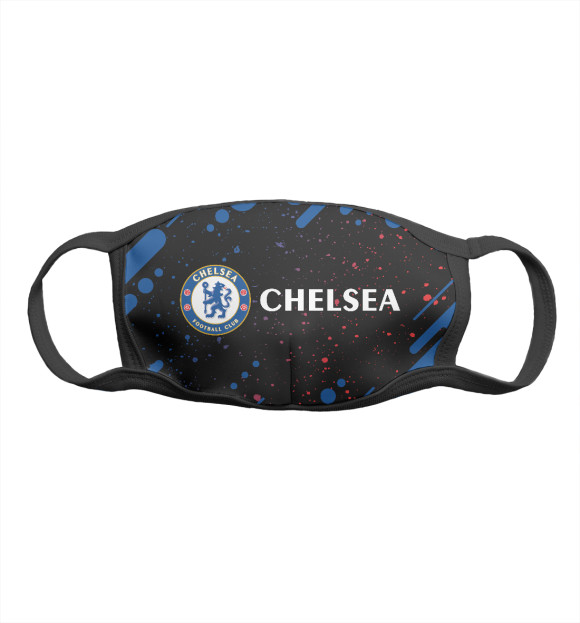 Маска тканевая с изображением Chelsea F.C. / Челси цвета Белый