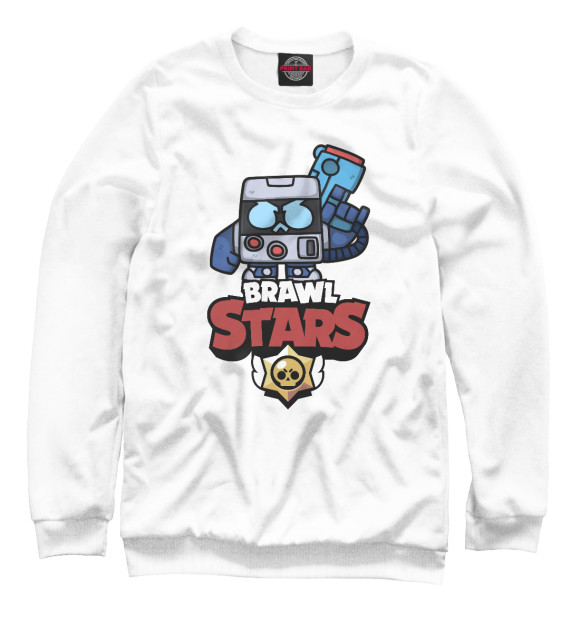 Женский свитшот с изображением Brawl Stars - Virus 8-Bit цвета Белый