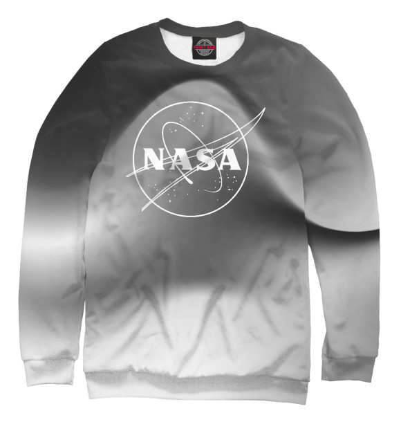 Мужской свитшот с изображением NASA grey | Colorrise цвета Белый