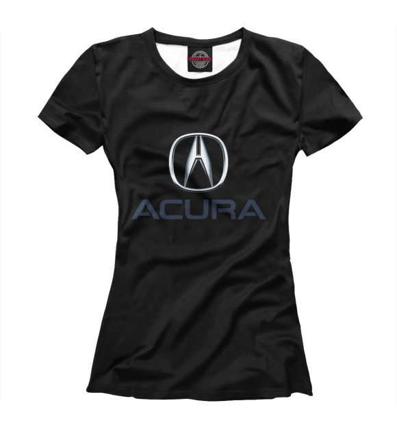 Женская футболка с изображением Acura цвета Белый