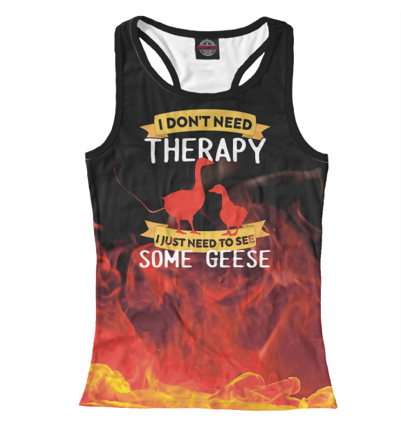 Женская майка-борцовка с изображением Goose Geese - Dont Need цвета Белый