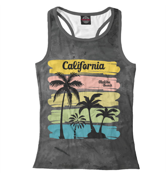 Женская майка-борцовка с изображением Colifornia цвета Белый