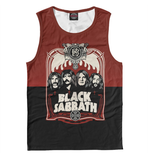 Мужская майка с изображением Black Sabbath цвета Белый