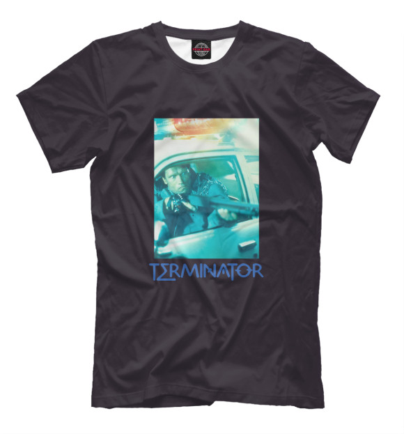 Мужская футболка с изображением Terminator цвета Белый