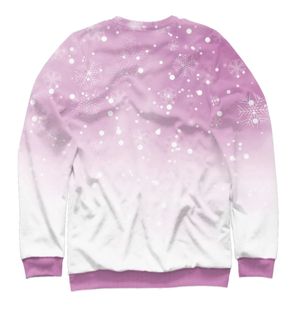 Мужской свитшот с изображением Xmas Unicorn Dabbing цвета Белый