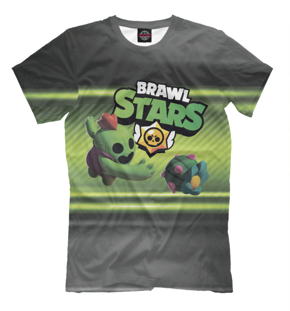 Футболка для мальчиков с изображением Brawn Stars Spike цвета Белый