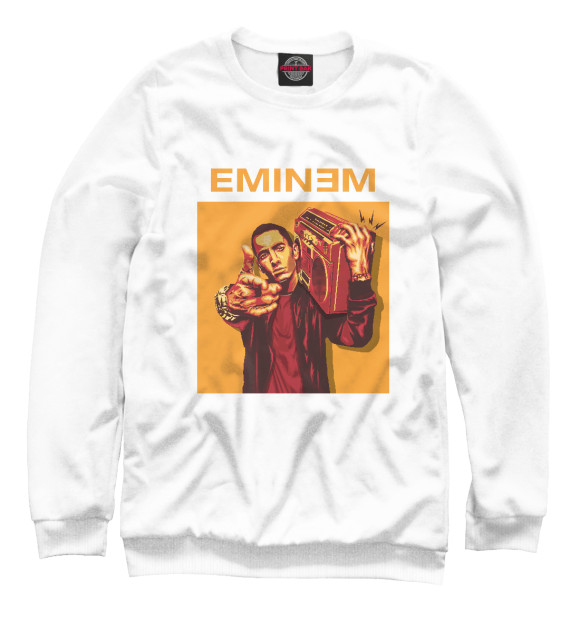 Женский свитшот с изображением Eminem цвета Белый