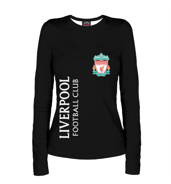 Женский лонгслив с изображением Liverpool цвета Белый