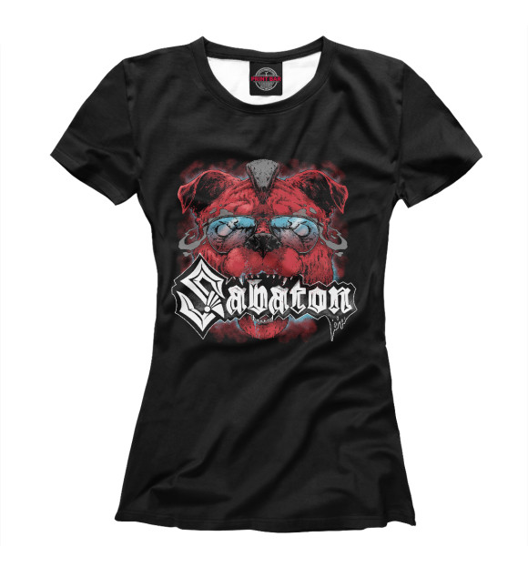 Футболка для девочек с изображением Sabaton цвета Белый