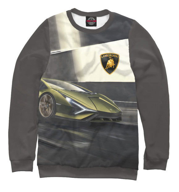 Свитшот для мальчиков с изображением Lamborghini цвета Белый