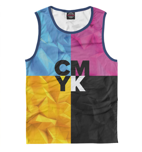 Майка для мальчика с изображением CMYK цвета Белый