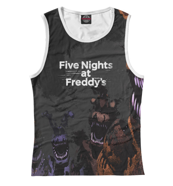 Майка для девочки с изображением Five Nights at Freddy’s цвета Белый