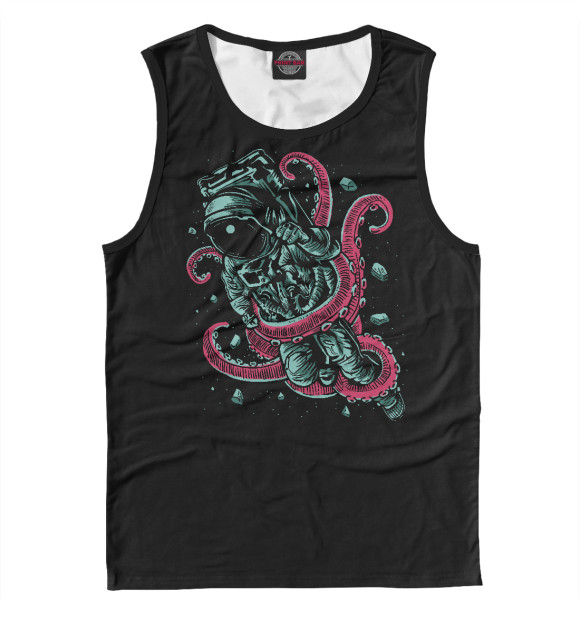 Майка для мальчика с изображением Astronaut octopus цвета Белый