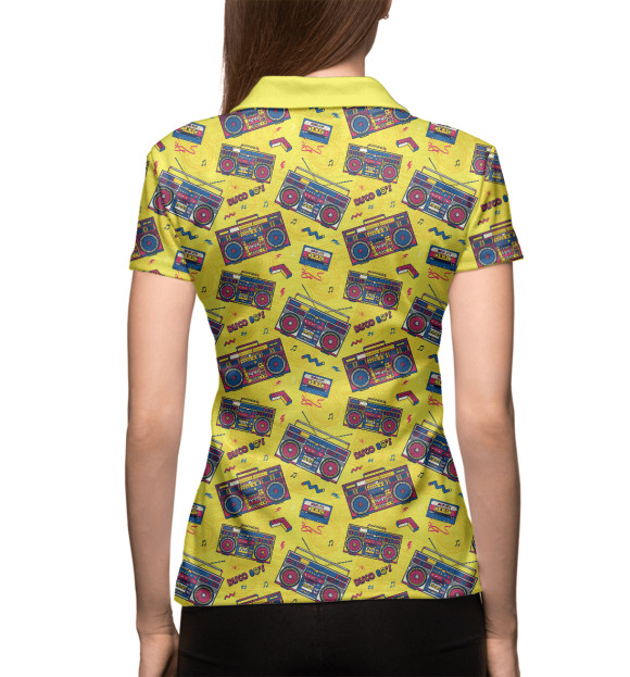 Женское поло с изображением Дискотека 80-х цвета Белый