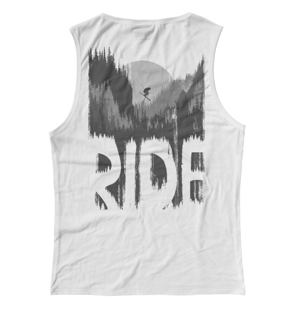 Майка для девочки с изображением Ride ski цвета Белый